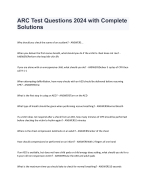 ARC Test Questions 2024 with Complete Solutions - DocMerit