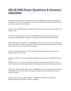 HELIX-DNA Exam Questions and Answers 2024/2025 - DocMerit