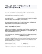 NALA CP Ch 1 Test Questions and Answers 2024/2025 - DocMerit