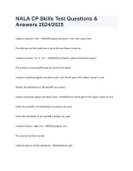 NALA CP Skills Test Questions and Answers 2024/2025 - DocMerit