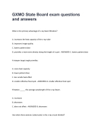 GXMO State Board exam questions and answers