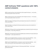 AMT Airframe TEST questions with 100- correct answers-221
