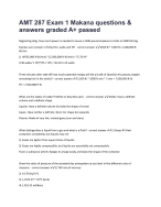 AMT 287 Exam 1 Makana questions & answers graded A+ passed-24