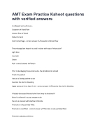 AMT Exam Practice Kahoot questions with verified answers-11
