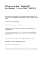 Phlebotomy Study Guide (AMT Certification Practice)FULLY SOLVED