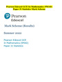 Pearson Edexcel GCE In Mathematics (9MA0)  Paper 31 Statistics Mark Scheme