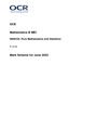 OCR GCE Mathematics B MEI H640/02: Pure Mathematics and Statistics A Level MarkScheme for June 2022