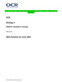 OCR AS LEVEL JUNE 2022 MARKSCHEME BIOLOGY A PAPER 1 BREADTH IN  BIOLOGY