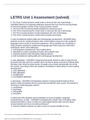 LETRS Unit 1 Assessment (solved)