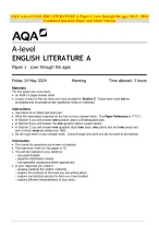 AQA A-level ENGLISH LITERATURE A Paper 1 Love through the ages MAY 2024 ...