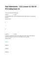 Lesson 12: ICD-10-PCS Coding Exam A3 Complete Solution