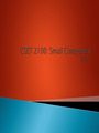 CSET 2100 - Small Computers History