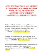 APEA 3P FINAL EXAM 2025 NEWEST  EXAM COMPLETE 450 QUESTIONS  WITH DETAILED VERIFIED  ANSWERS (100% C...