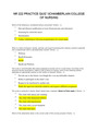 NR 222 PRACTICE QUIZ 1|CHAMBERLAIN COLLEGE OF NURSING 2020
