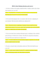 HESI Critical Thinking Questions and Answers