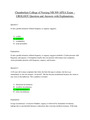 Chamberlain College of Nursing NR 509 APEA Exam – UROLOGY Question and Answers with Explanations.
