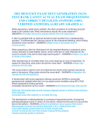 HESI EXIT EXAM NEXT GENERATION (NGN)  TEST BANK LATEST ACTUAL EXAM 200 QUESTIONS