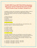 USABO OPEN Exam 2025 Test Bank 1 & 2 With 500 Prep Questions and Correct Answers (Questions Derived From Previous Tests) USABO OPEN Practice Exam Test Bank (Brand New!)