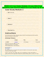 BIOD 121 Case Study Module 2 Exam 2026 Prep Questions and Answers/ Biod 121 Case Study Qs & As