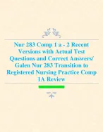Nur 283 Comp 1 a - 2 Recent Versions with - DocMerit