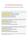 ATI Med-Surg Proctored Exam (Detail Solutions and Resource for the test)  Nursing  98% correct