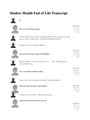 End of Life E and E LATEST TRANSCRIPT