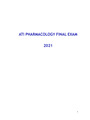 ATI PHARMACOLOGY EXAM /ATI PHARMACOLOGY proctored EXAM 2023-2024