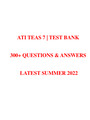 ATI TEAS 7 MATH, SCIENCE, ENGLISH (READING AND LANGUAGE USAGE) ACTUAL EXAM (Questions & Answers)