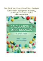 Drug Dosages Test Bank 12th Ed. by Ogden & Fluharty | Verified, ISBN: 9780323826228