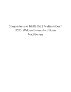Walden NURS 6521 Midterm Exam 2025