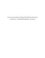 iHuman Case Study: 55-Year-Old Female Patient with Acute Confusion | CLASS 6550 Walden University