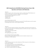 2025 Comprehensive NCLEX-RN & Nursing Entrance Exam Test Bank 300+ Q&A with Rationales