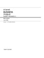 AQA A-level BUSINESS 7132/2 PAPER 2 BUSINESS 2 Mark scheme June 2020 Version: 1.0 Final Mark Scheme