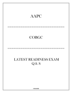 (AAPC) COBGC Latest Readiness Exam Q & S 2024.