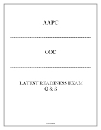 (AAPC) COC Latest Readiness Exam Q & S 2024