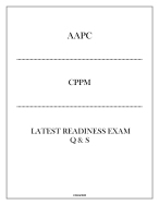 (AAPC) CPPM Latest Readiness Exam Q & S 2024.