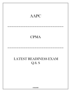 (AAPC) CPMA Latest Readiness Exam Q & S 2024.