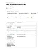 NAMs Menopause Certification Exam QUESTIONS AND VERIFIED ANSWERS