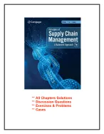 Principles of Supply Chain Management A Balanced Approach 7e by Wisner | Complete Solutions