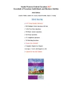 South-Western Federal Taxation 2027: Essentials of Taxation,30th Edition Test Bank | Annette Nellen