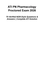 ATI PN Pharmacology Proctored Exam 2026 _ 70 Verified NGN