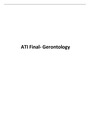 ATI Final- Gerontology - My 2021 flashcard of 40 Q&A [ALL ANSWERED] BEST GRADES