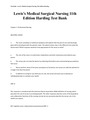 Lewis' Medical Surgical 11th Edition Test Bank