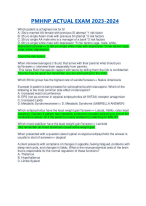 PMHNP Exam Questions And Correct Detailed Answered 100% Verified A+ Graded