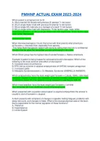 PMHNP Exam Questions And Correct Detailed Answered 100% Verified A+ Graded