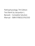 Pathophysiology 7th Edition Test Bank by Jacquelyn L. Banasik ISBN 9780323761550