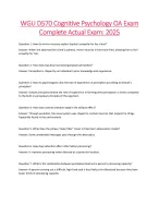 WGU D570 Cognitive Psychology OA Exam