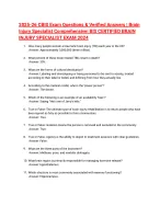 2025-26 CBIS Exam Questions & Verified Answers | Brain Injury Specialist |BIS CERTIFIED