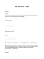 NR 508 FINAL EXAM LATEST 2020(CHAMBERLAIN COLLEGE OF NURSING)