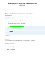 APEA 3P EXAM 75 QUESTIONS & ANSWERS (100% CORRECT)